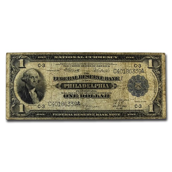1918 (C-Philadelphia) $1.00 FRBN Fine 1918 (C-Philadelphia) $1.00 FRBN Fine